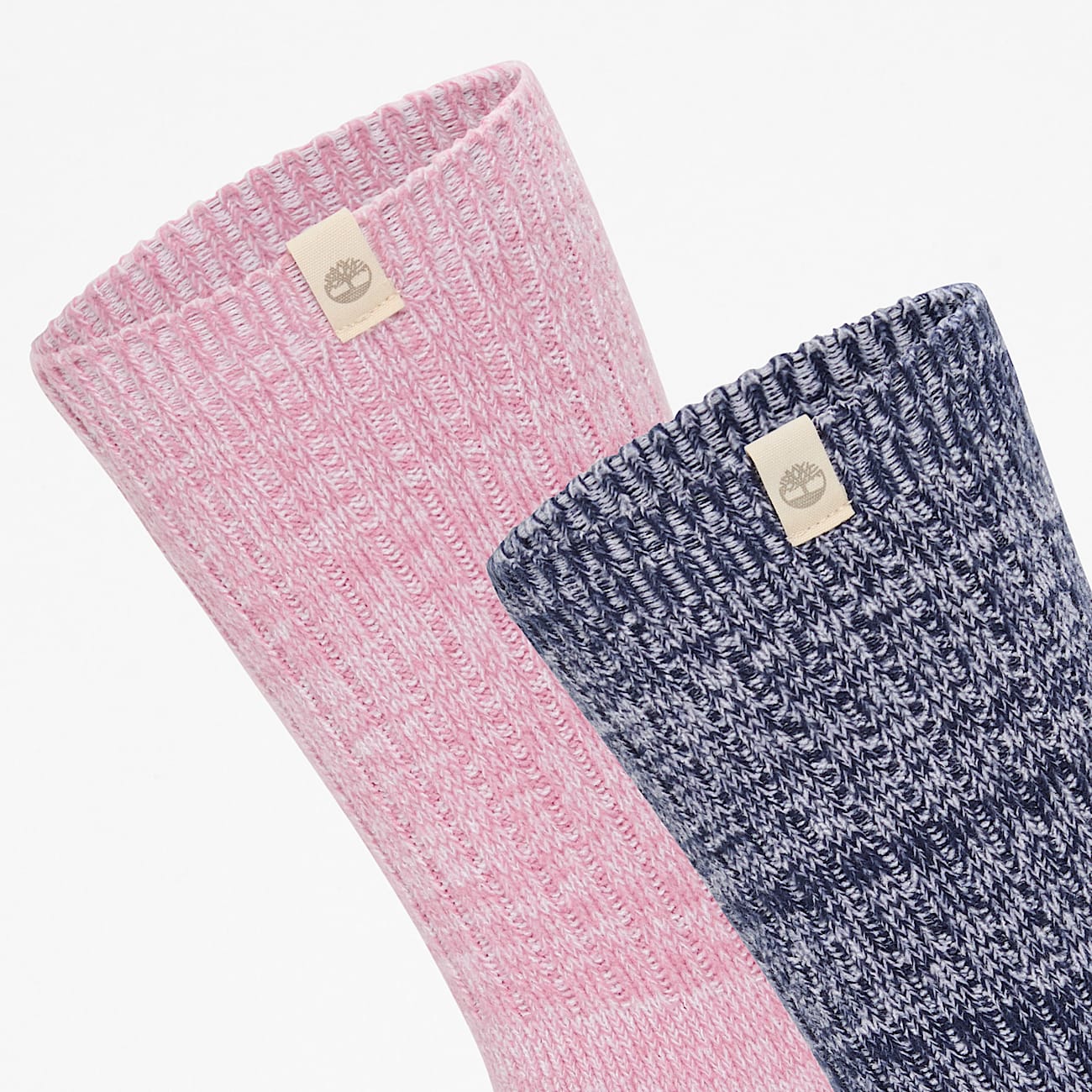 2Pack de calcetines Timberland Cozy Boot Crew para mujer TBL Malva empolvado ALT2