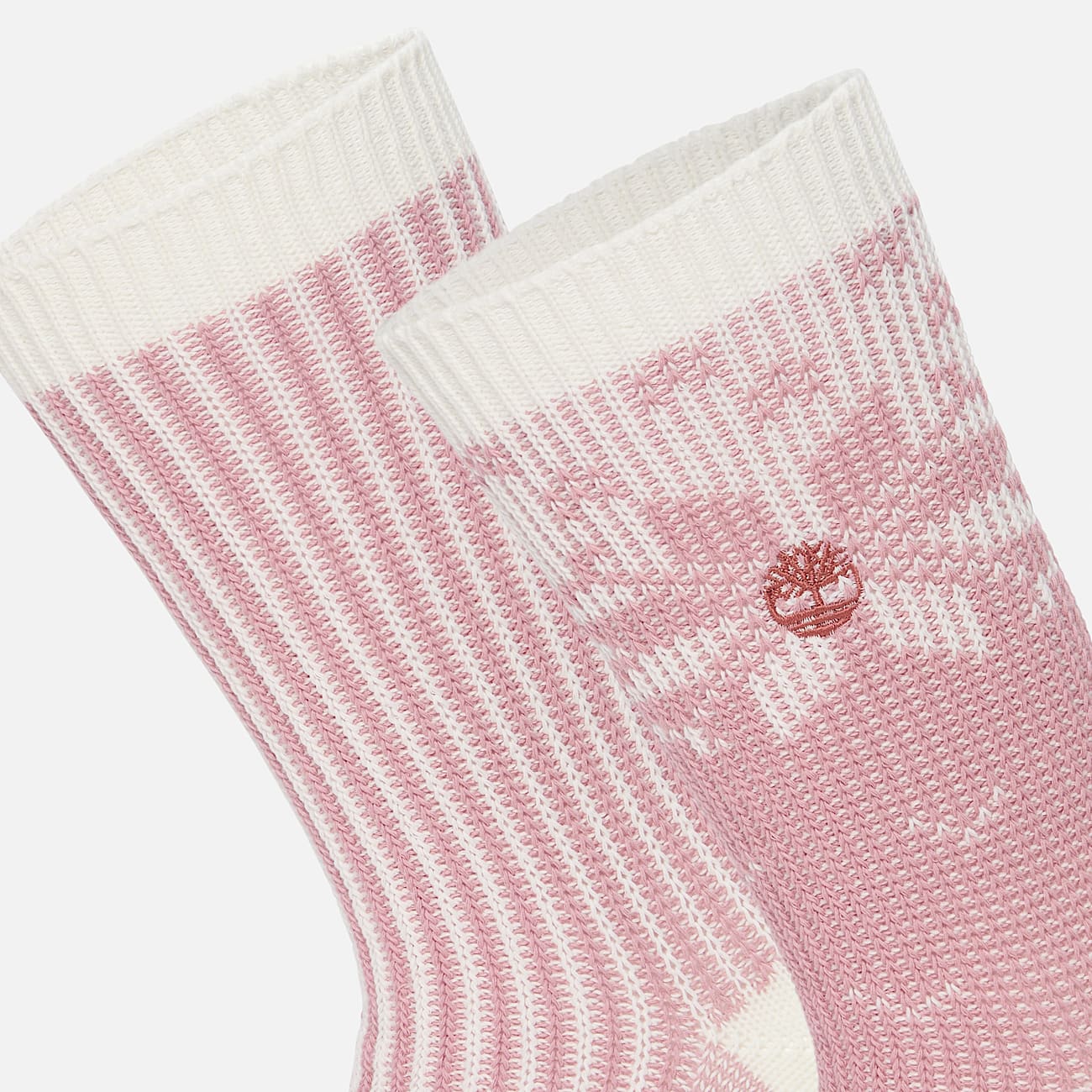 Womens Timberland 2Pack Snowflake Crew Sock TBL Dusty Mauve ALT2