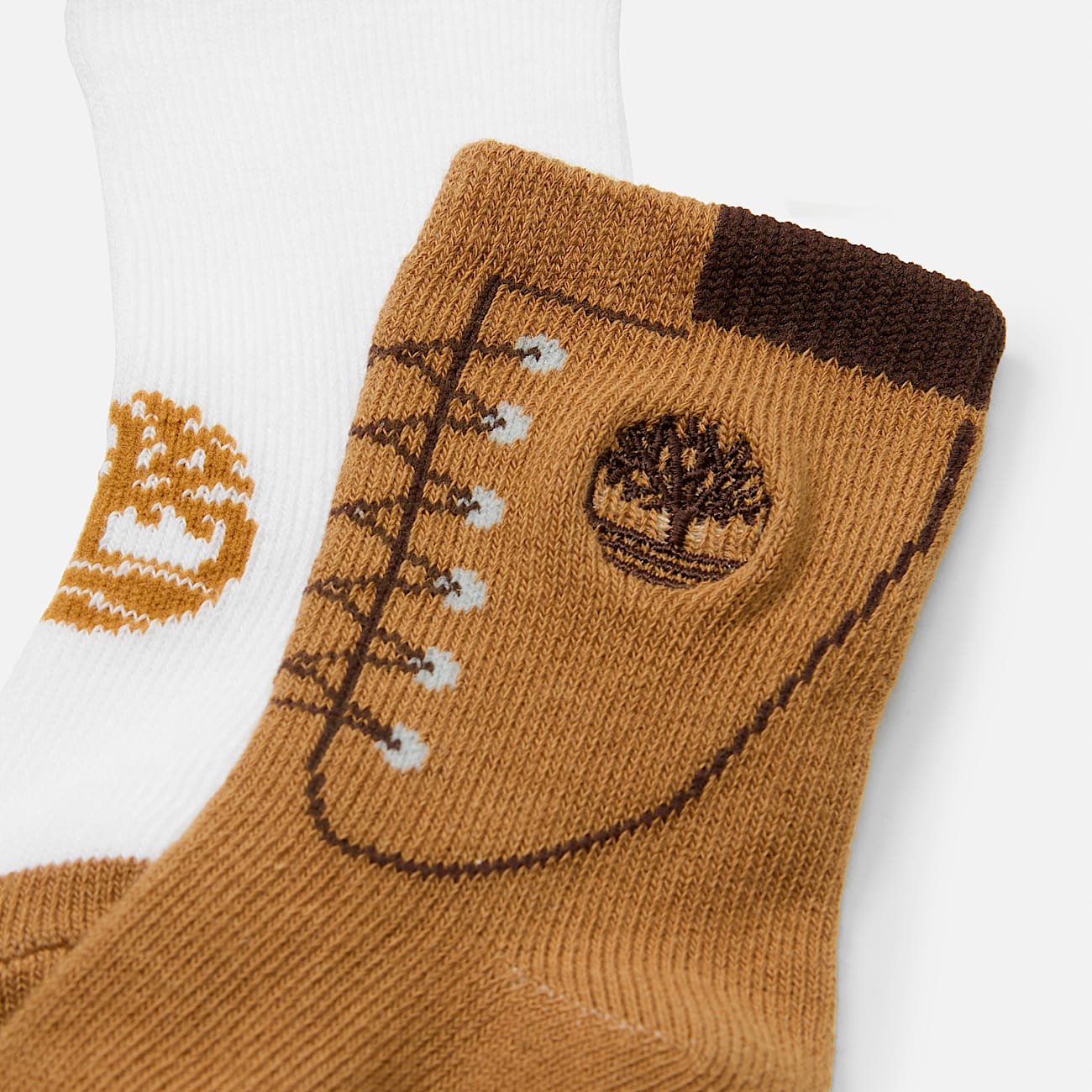 Infant Timberland 2Pack Boot Sock TBL Wheat ALT1