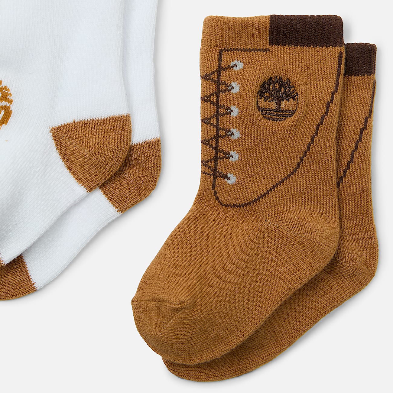 Infant Timberland 2Pack Boot Sock TBL Wheat ALT2