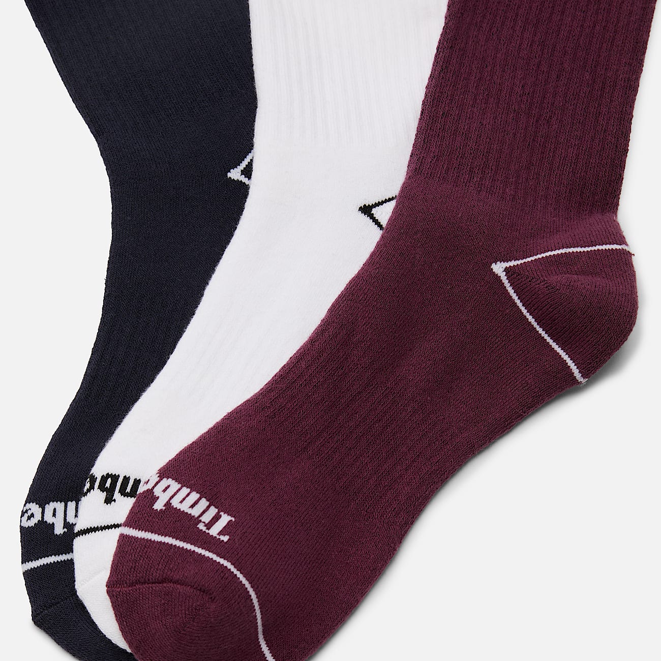Bowden 3Pack Full Cushion Crew Sock TBL Burgundy ALT1
