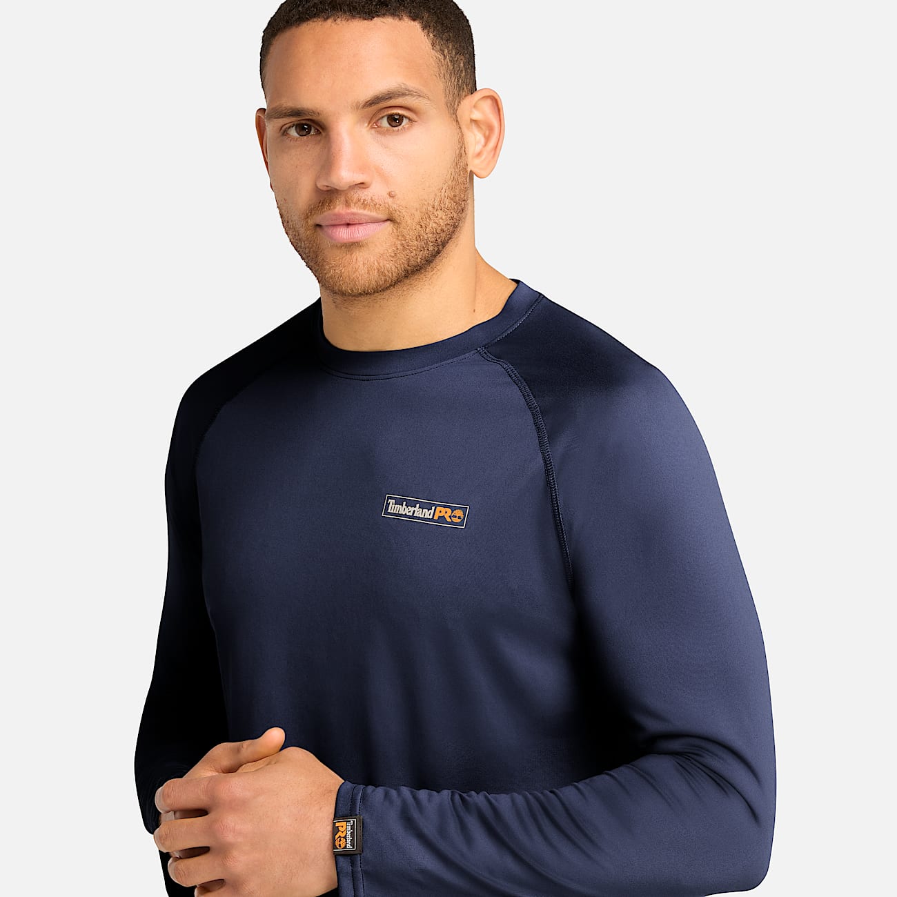 Mens Timberland PRO Wicking Good Sport LongSleeve TShirt TBL Black Iris ALT2