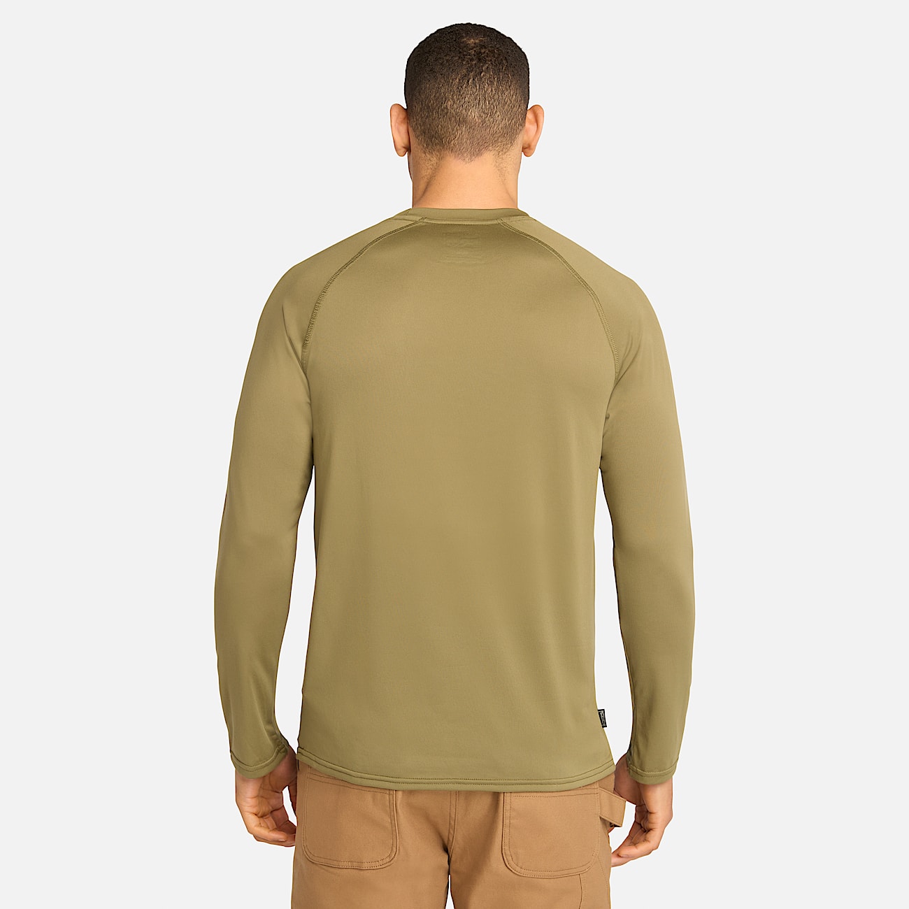 Mens Timberland PRO Wicking Good Sport LongSleeve TShirt TBL Burnt Olive ALT9