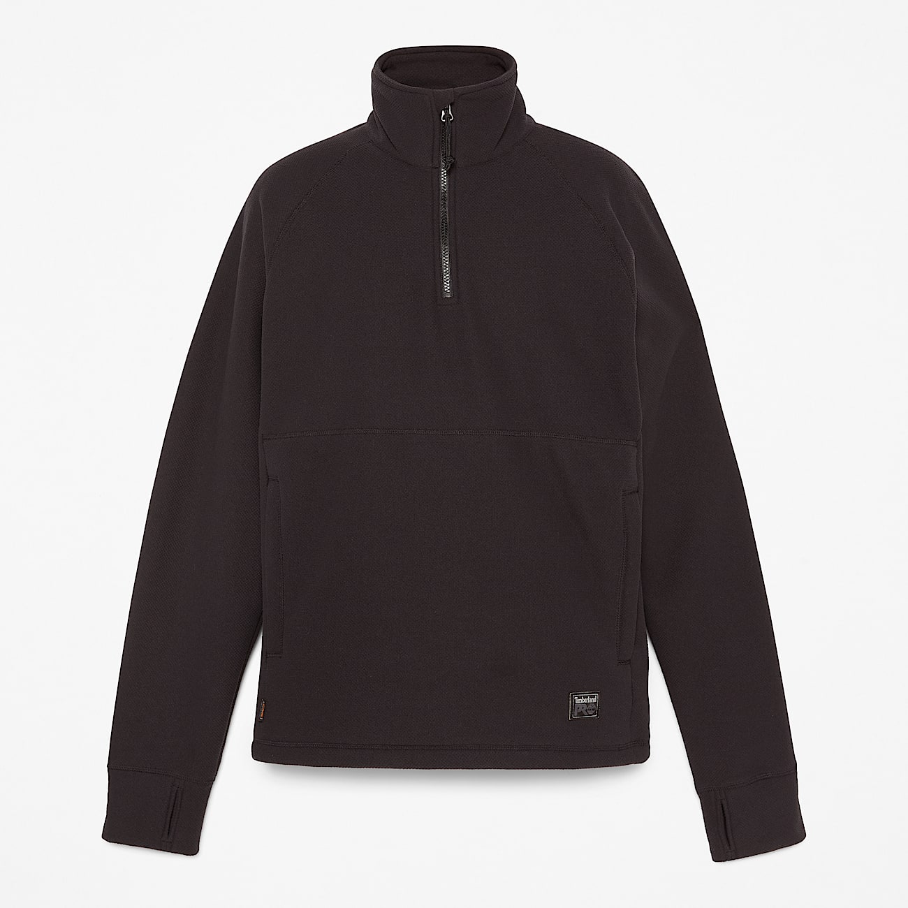 Mens Timberland PRO Irvine 14Zip Waffle Fleece Jacket TBL Black ALT10