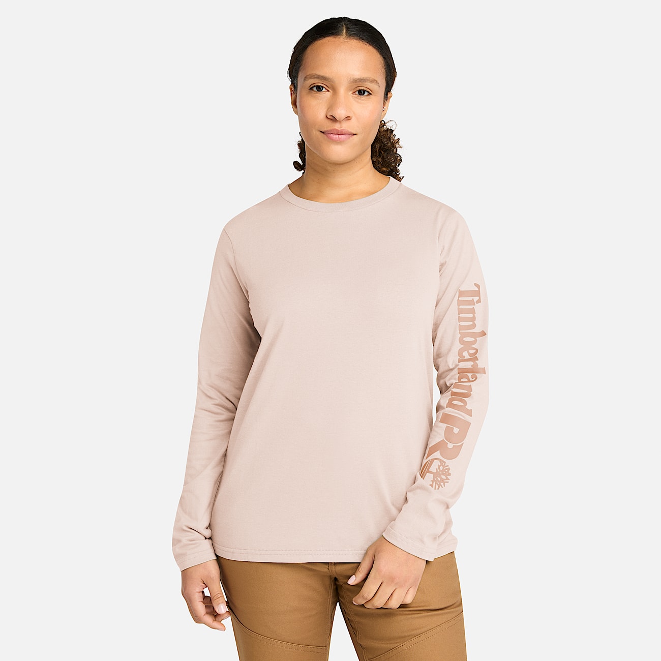 Womens Timberland PRO Core LongSleeve TShirt TBL Cameo Rose HERO