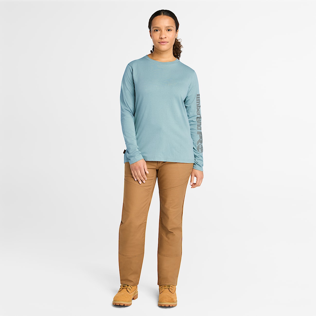 Womens Timberland PRO Core LongSleeve TShirt TBL Smoke Blue ALT1