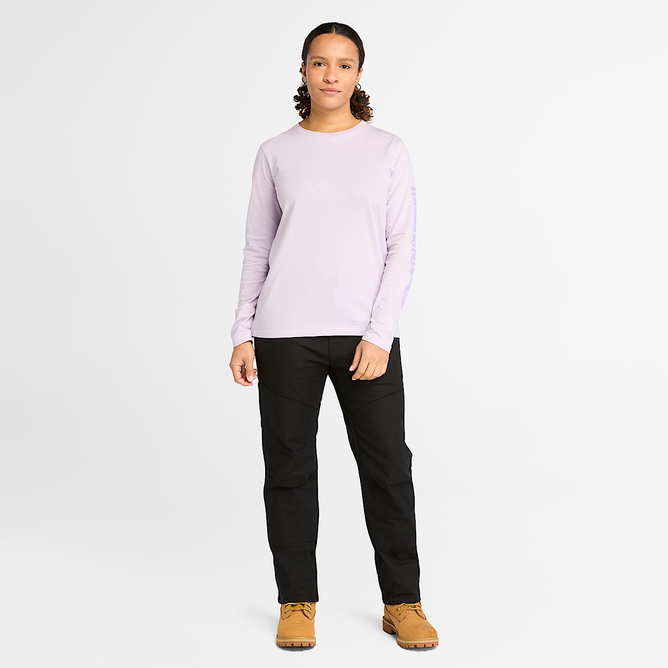 Womens Timberland PRO Core LongSleeve TShirt TBL Pastel Lilac ALT1