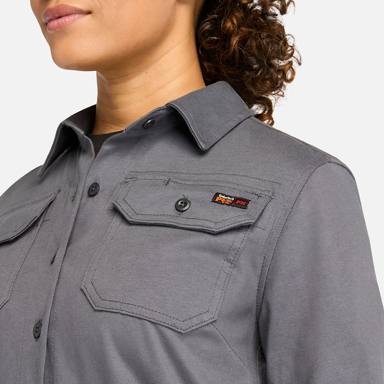 Womens Timberland PRO Cotton Core FlameResistant Shirt TBL Charcoal ALT2