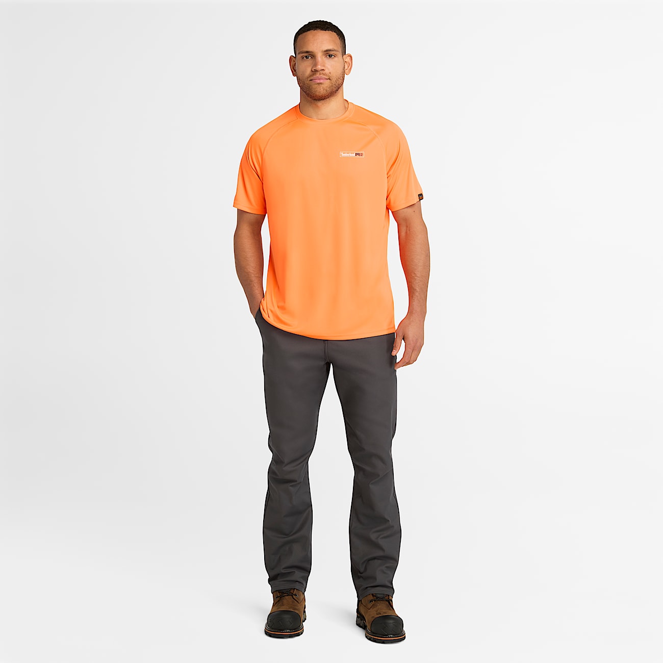 Mens Timberland PRO Wicking Good Sport TShirt TBL Bright Orange ALT1