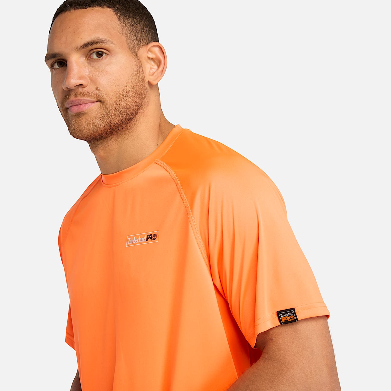 Mens Timberland PRO Wicking Good Sport TShirt TBL Bright Orange ALT2