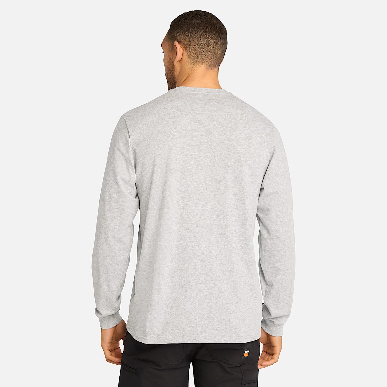 Mens Timberland PRO Core Logo LongSleeve TShirt TBL Grey Heather ALT9