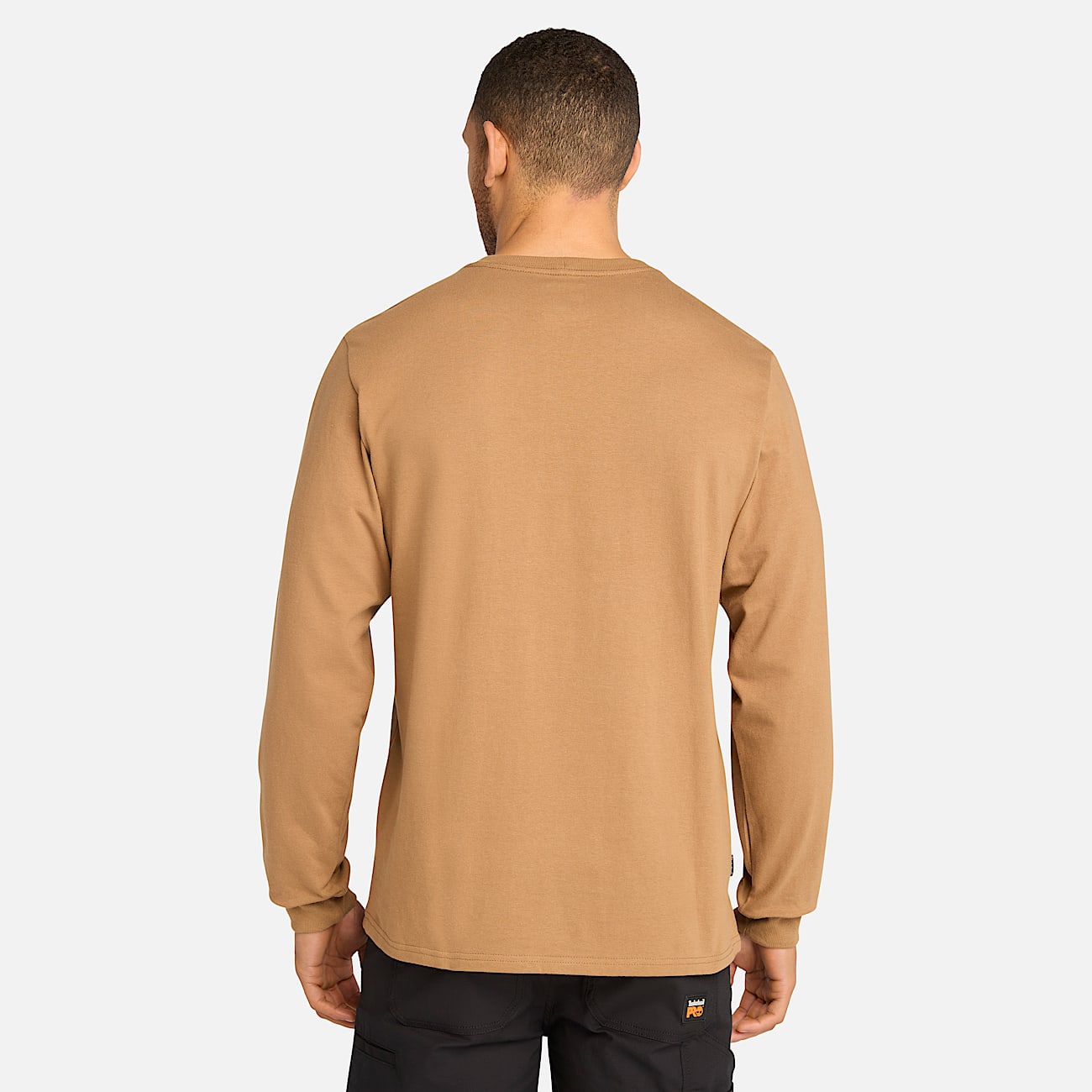 Mens Timberland PRO Core Logo LongSleeve TShirt TBL Dark Wheat ALT9