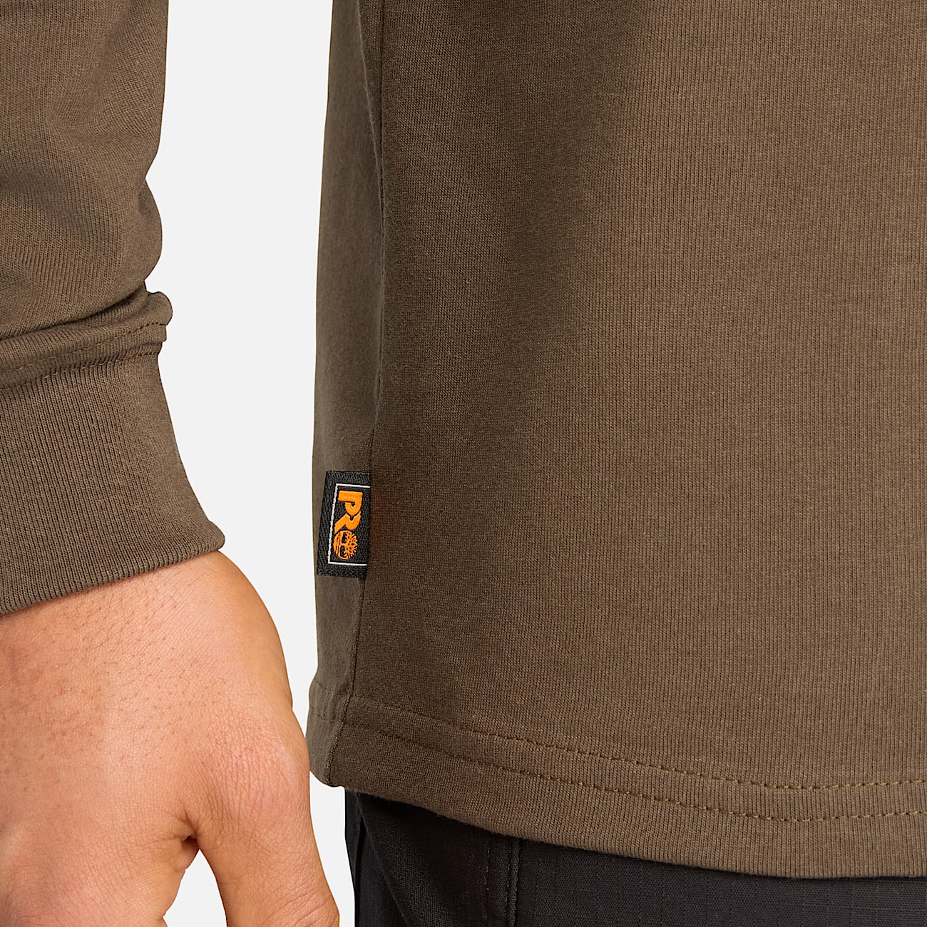 Mens Timberland PRO Core Logo LongSleeve TShirt TBL Olive Night ALT2
