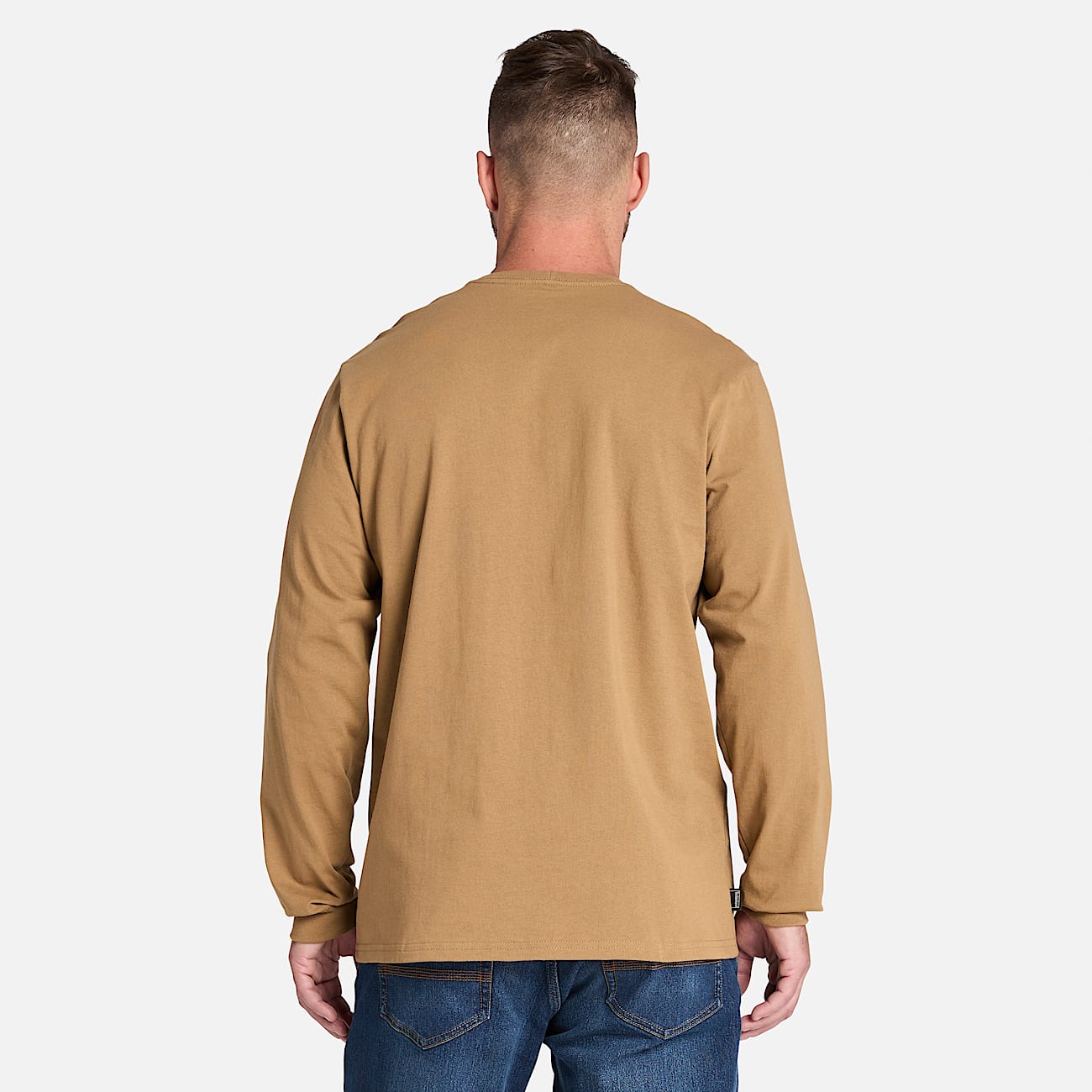 Mens Timberland PRO Core Pocket LongSleeve TShirt TBL Dark Wheat ALT9