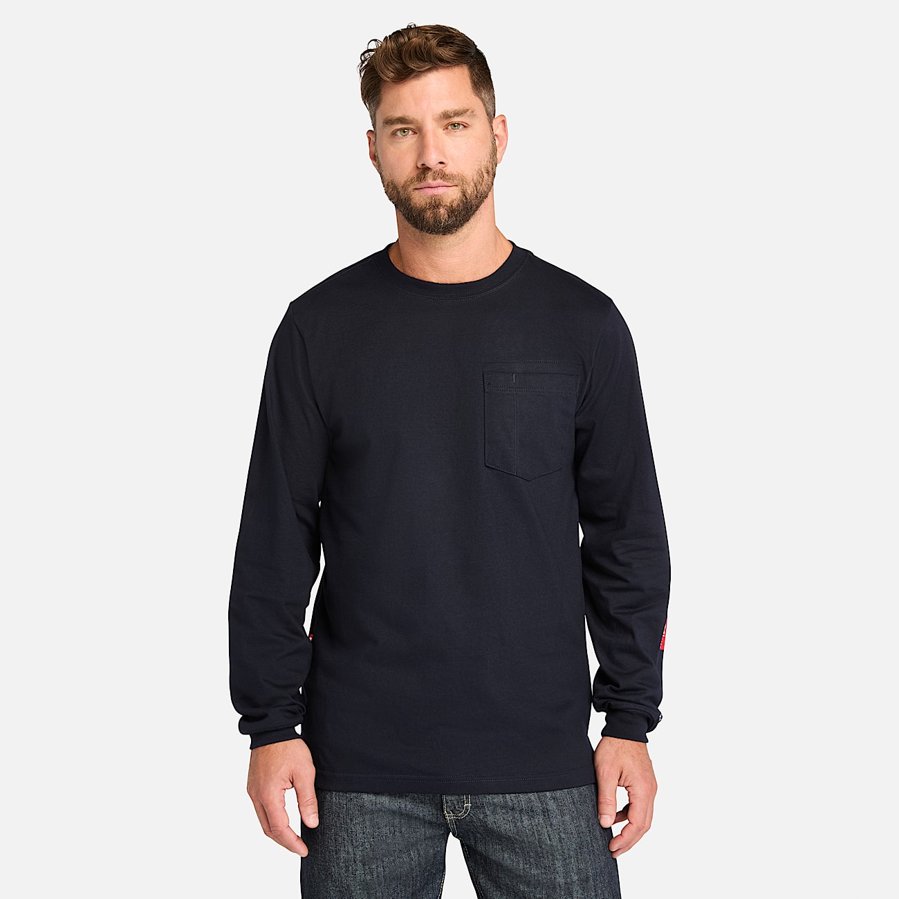 TShirt de manga larga Timberland PRO Cotton Core FlameResistant para hombre TBL Azul marino HERO