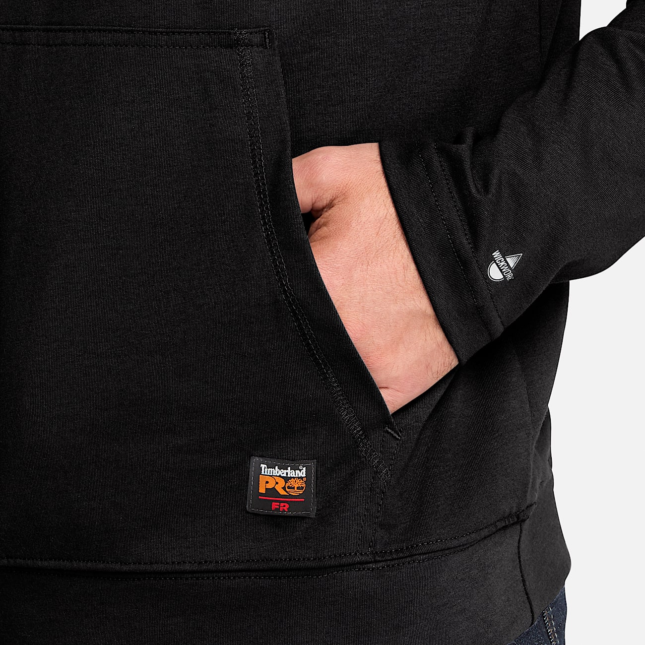 Hoodie para hombre Cotton Core Resistente al fuego TBL Negro ALT2