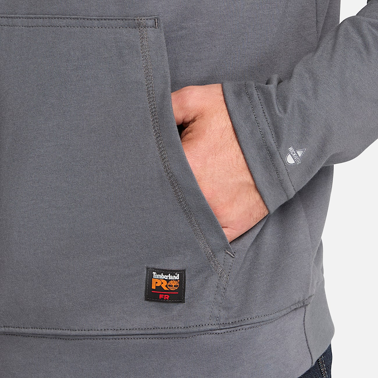 Mens Timberland PRO Cotton Core FlameResistant Hoodie TBL Charcoal ALT2