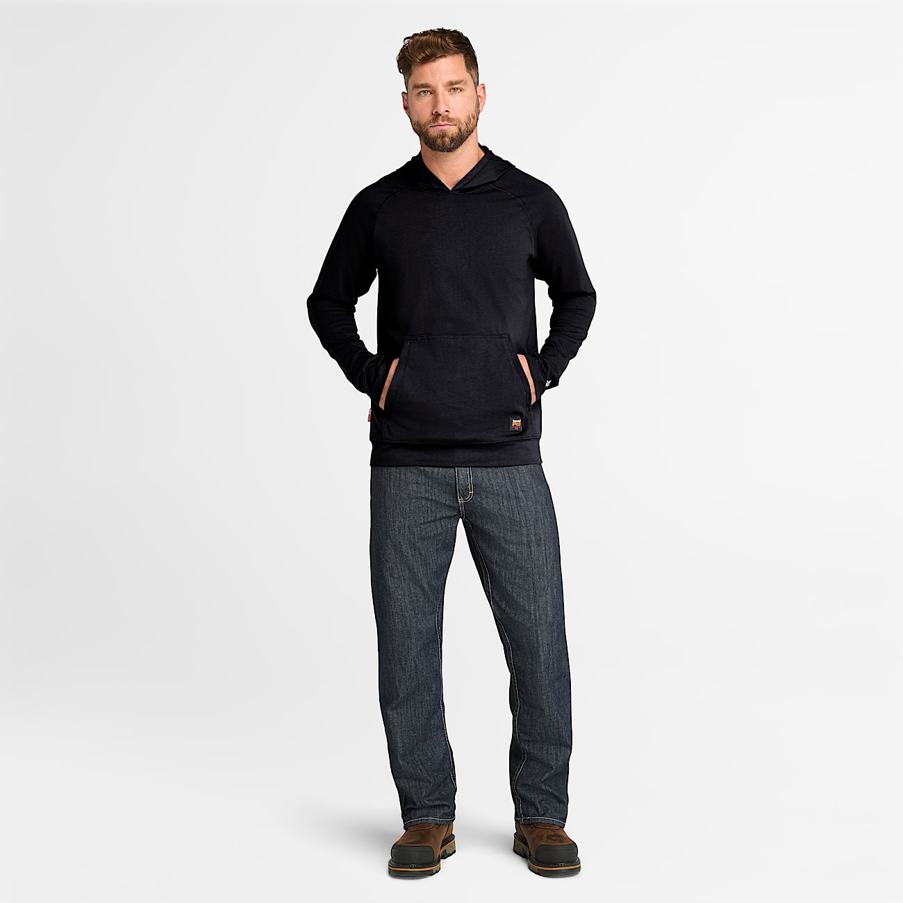 Hoodie para hombre Cotton Core Resistente al fuego TBL Azul marino ALT1