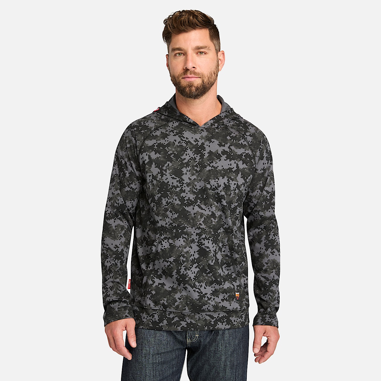 Mens Timberland PRO Cotton Core FlameResistant Hoodie TBL Black Digital Print HERO