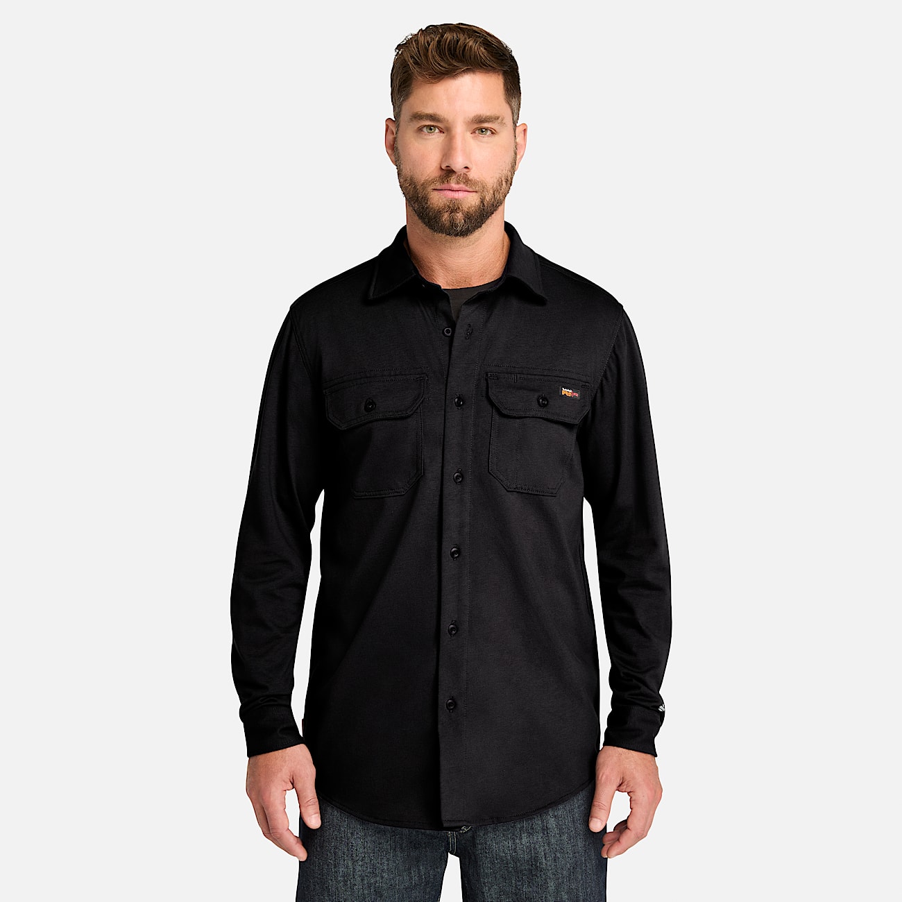 Camisa ignfuga de algodn Timberland PRO para hombre TBL Negro HERO