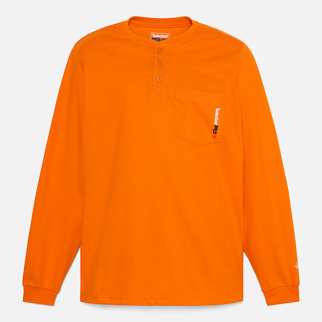 Tshirt henley manga larga para hombre resistente al fuego TBL Naranja brillante ALT10