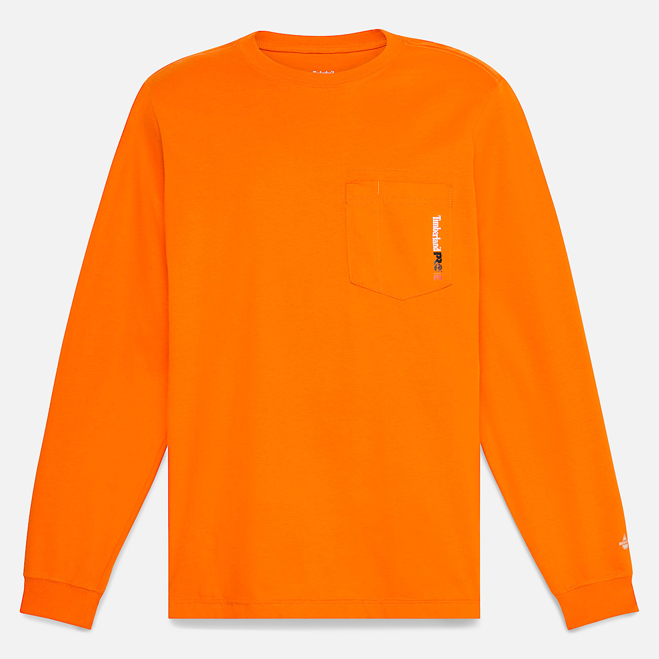 Mens Timberland PRO Cotton Core FlameResistant LongSleeve TShirt TBL Blaze Orange ALT10
