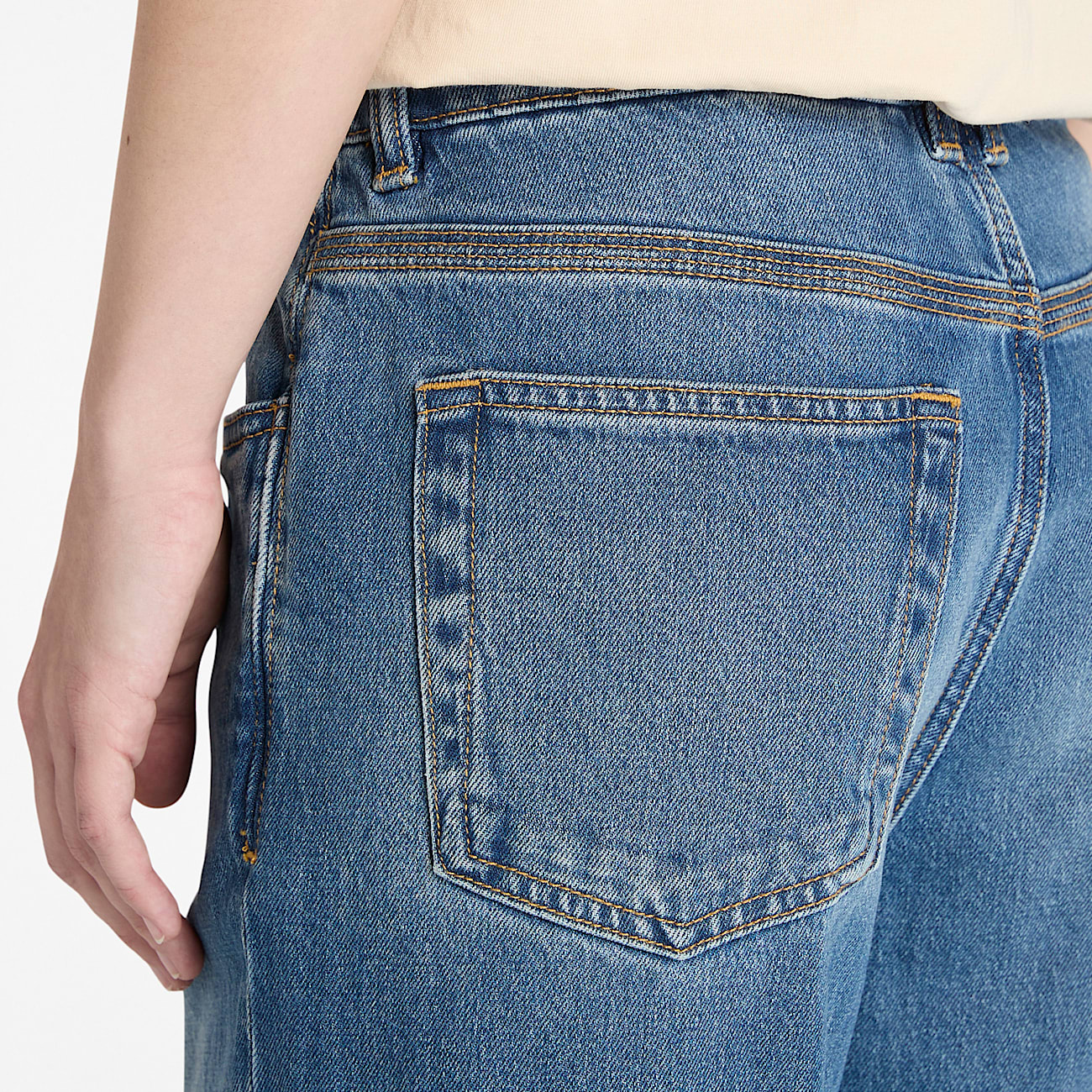 Pantaln recto de denim para mujer TBL Lavado azul High Tide ALT2