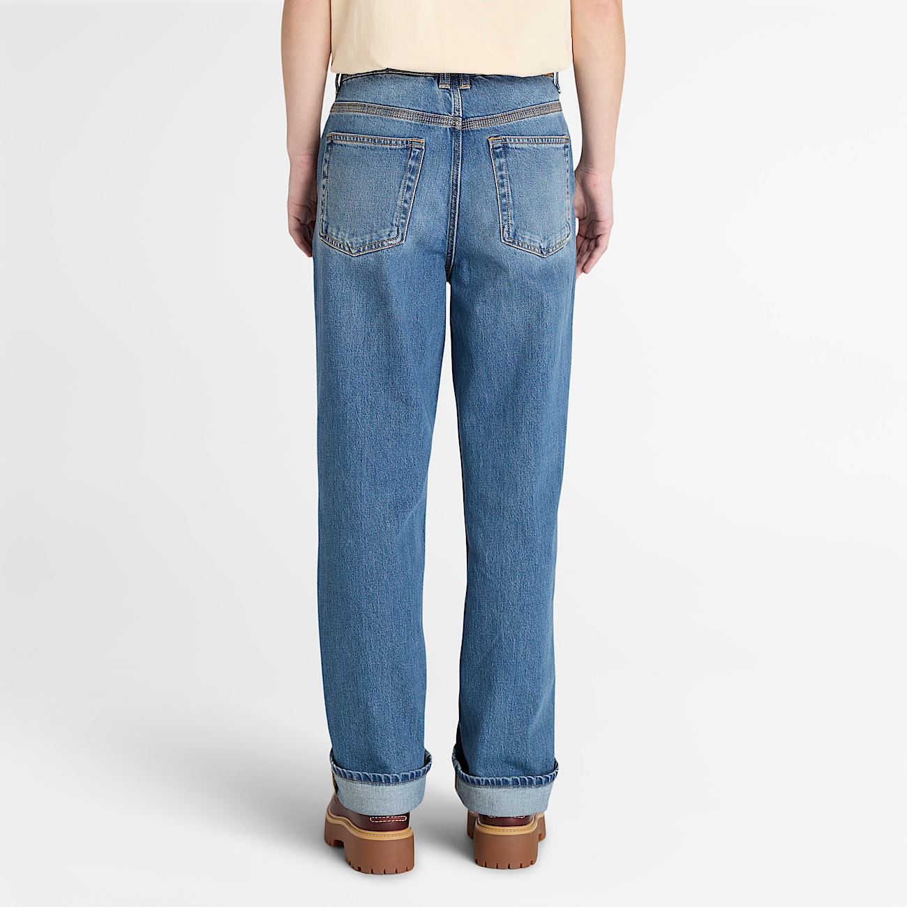 Pantaln recto de denim para mujer TBL Lavado azul High Tide ALT9