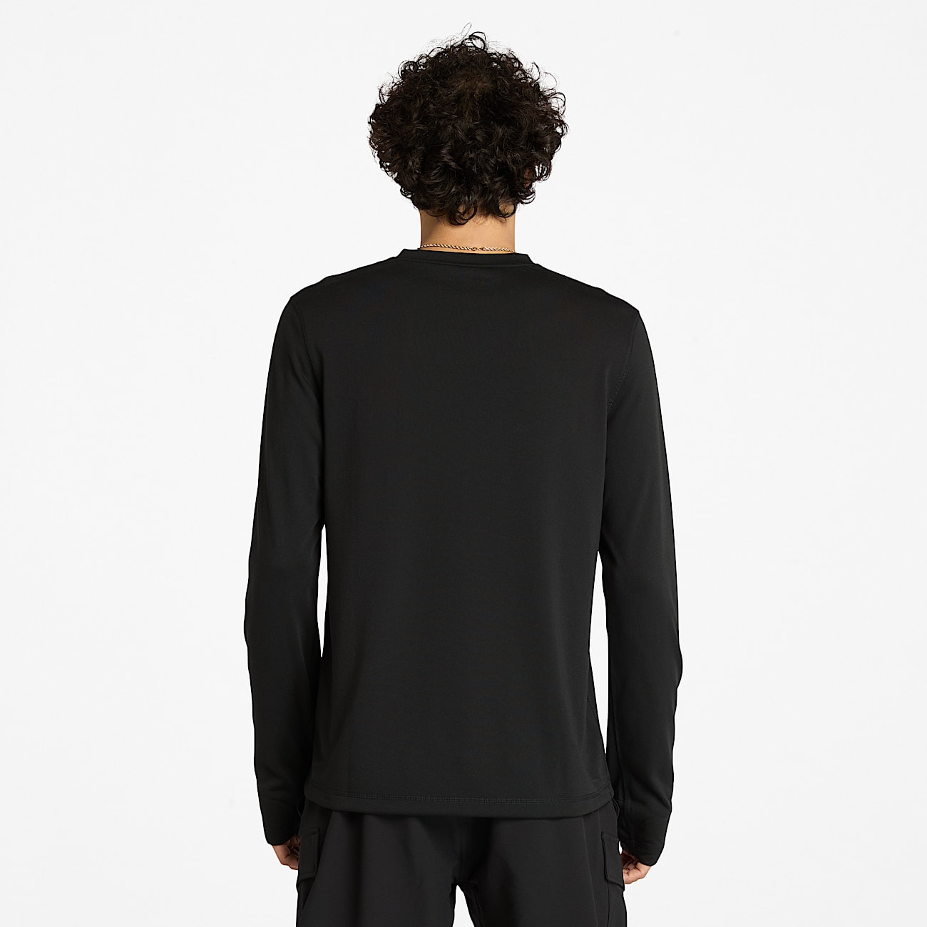 Mens Outdoor Long Sleeve TShirt TBL Black ALT9