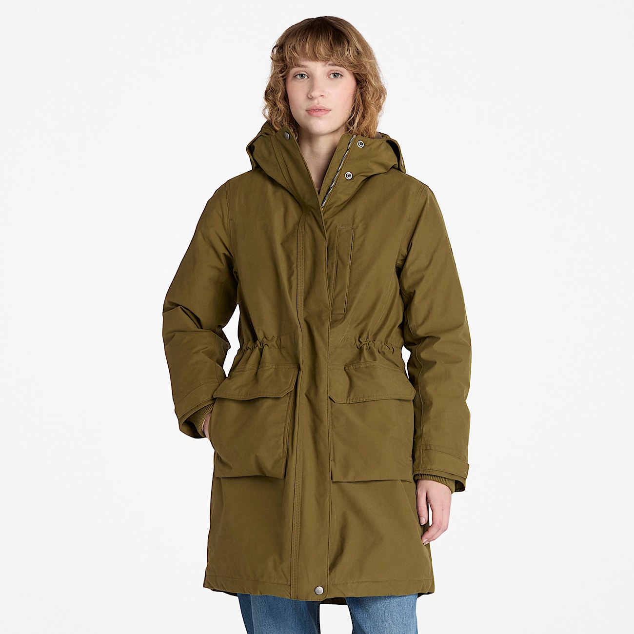 Womens Timberland Waterproof Parka TBL Dark Olive HERO