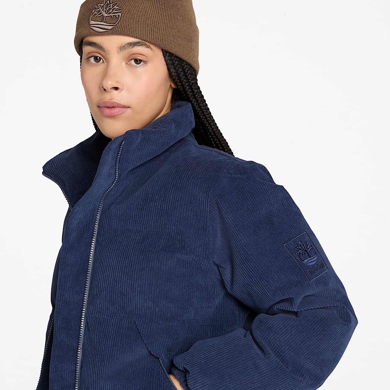 Womens Welch Mountain Waterproof Corduroy Puffer Jacket TBL Dark Navy ALT3