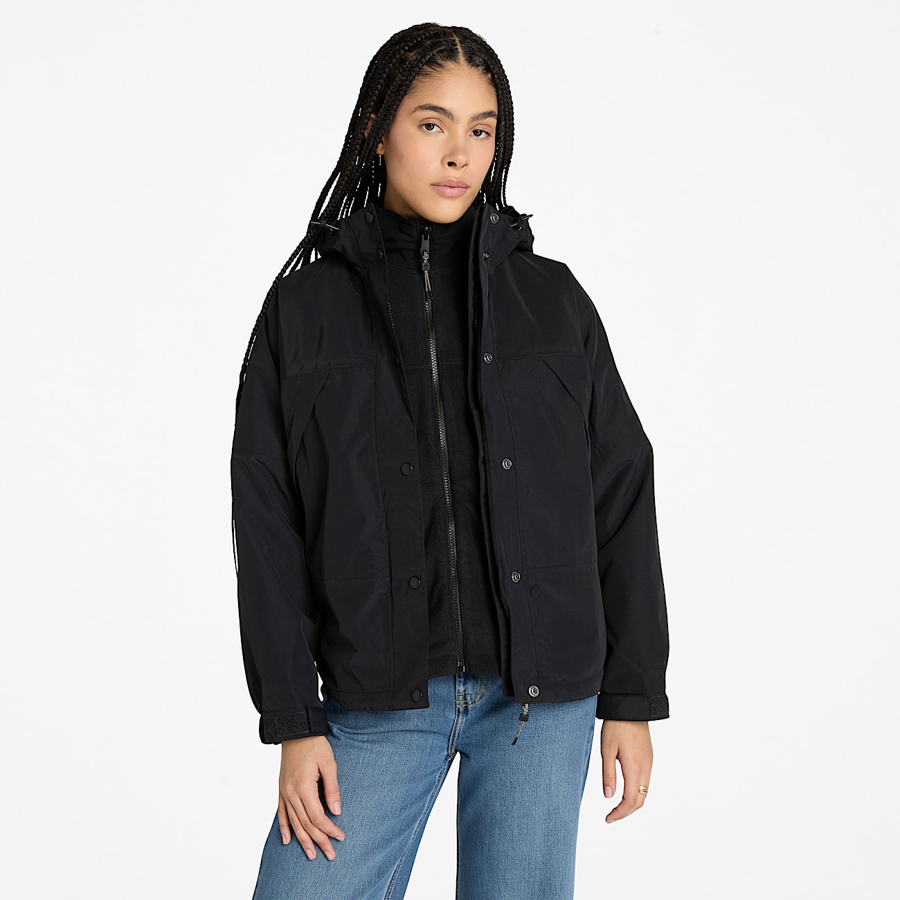 Chamarra impermeable 3 en 1 Winnick para mujer TBL Negro HERO