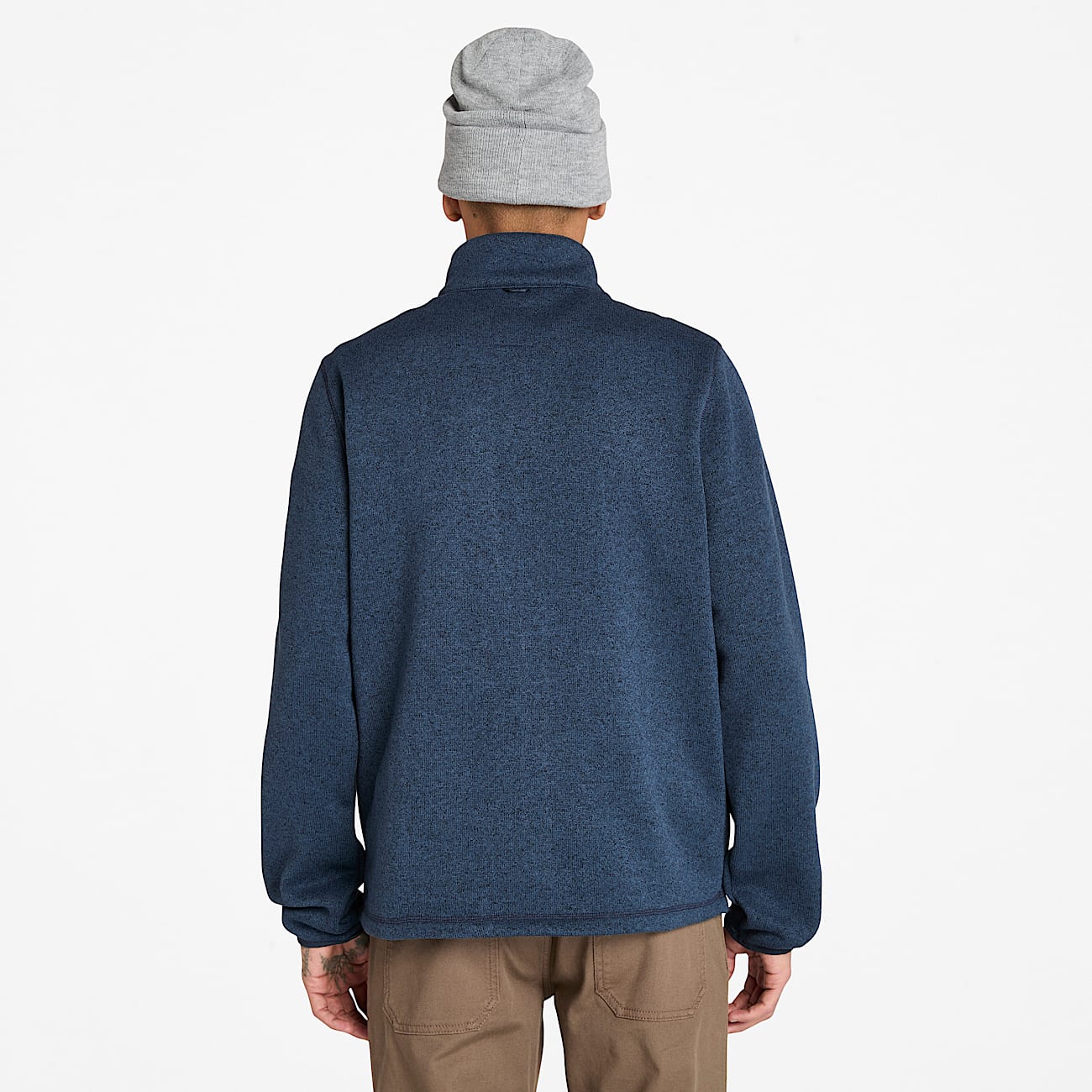 Chamarra polar Melange para hombre TBL Azul zafiro oscuro jaspeado ALT9