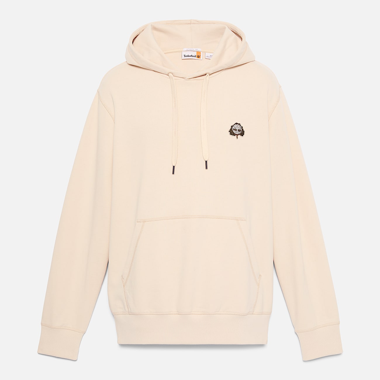 Mens Tree Logo Patch Hoodie TBL Light Beige ALT10