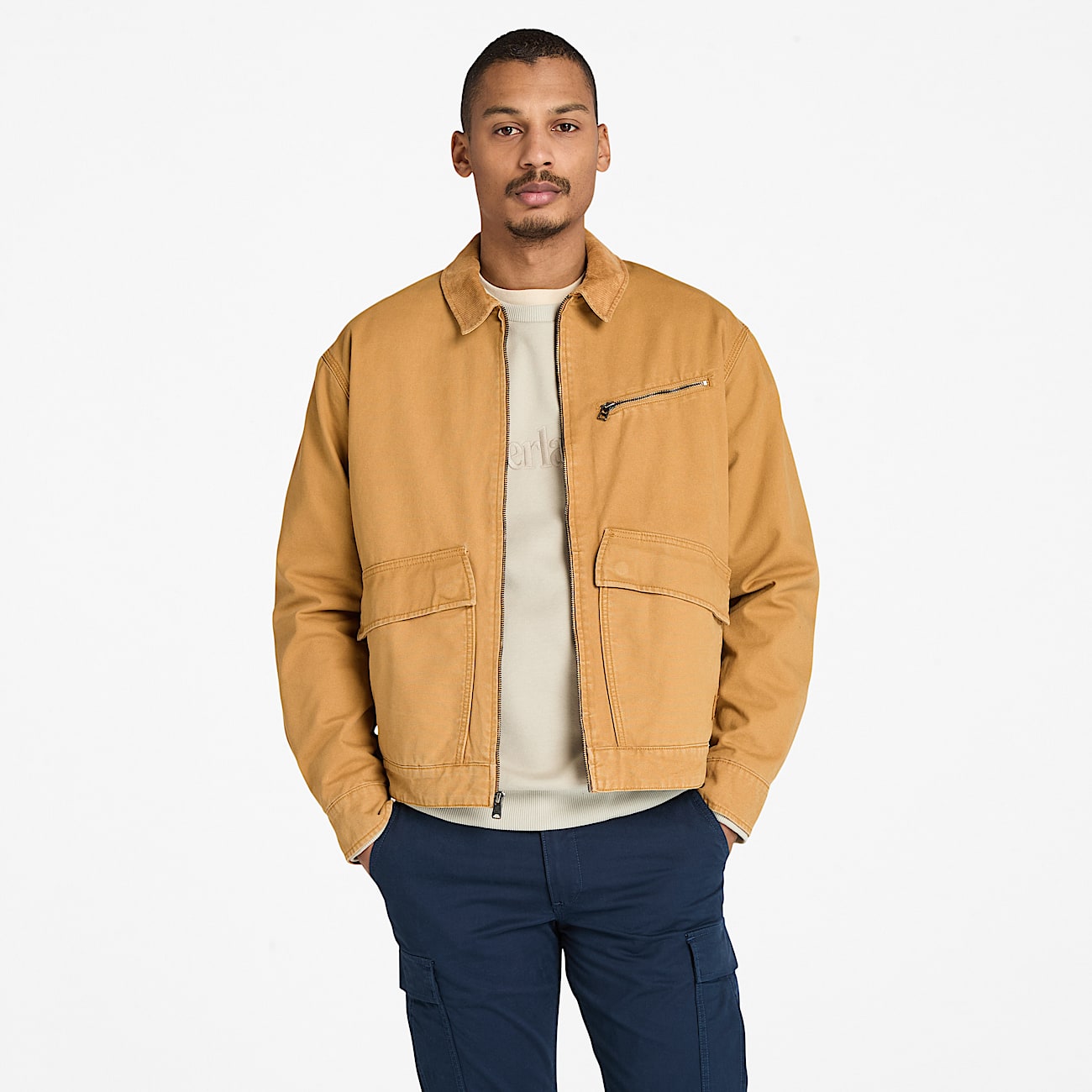 Mens Strafford Washed Canvas Jacket TBL Wheat HERO