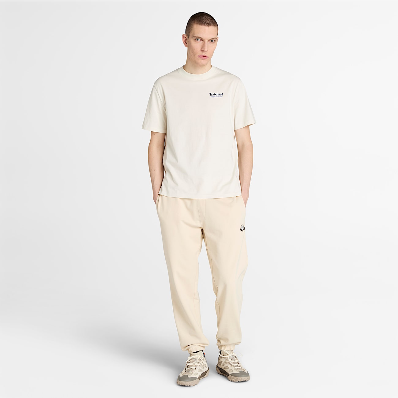 Tshirt avec dessin Rugged Active Gear au dos pour hommes TBL Blanc dpoque ALT1