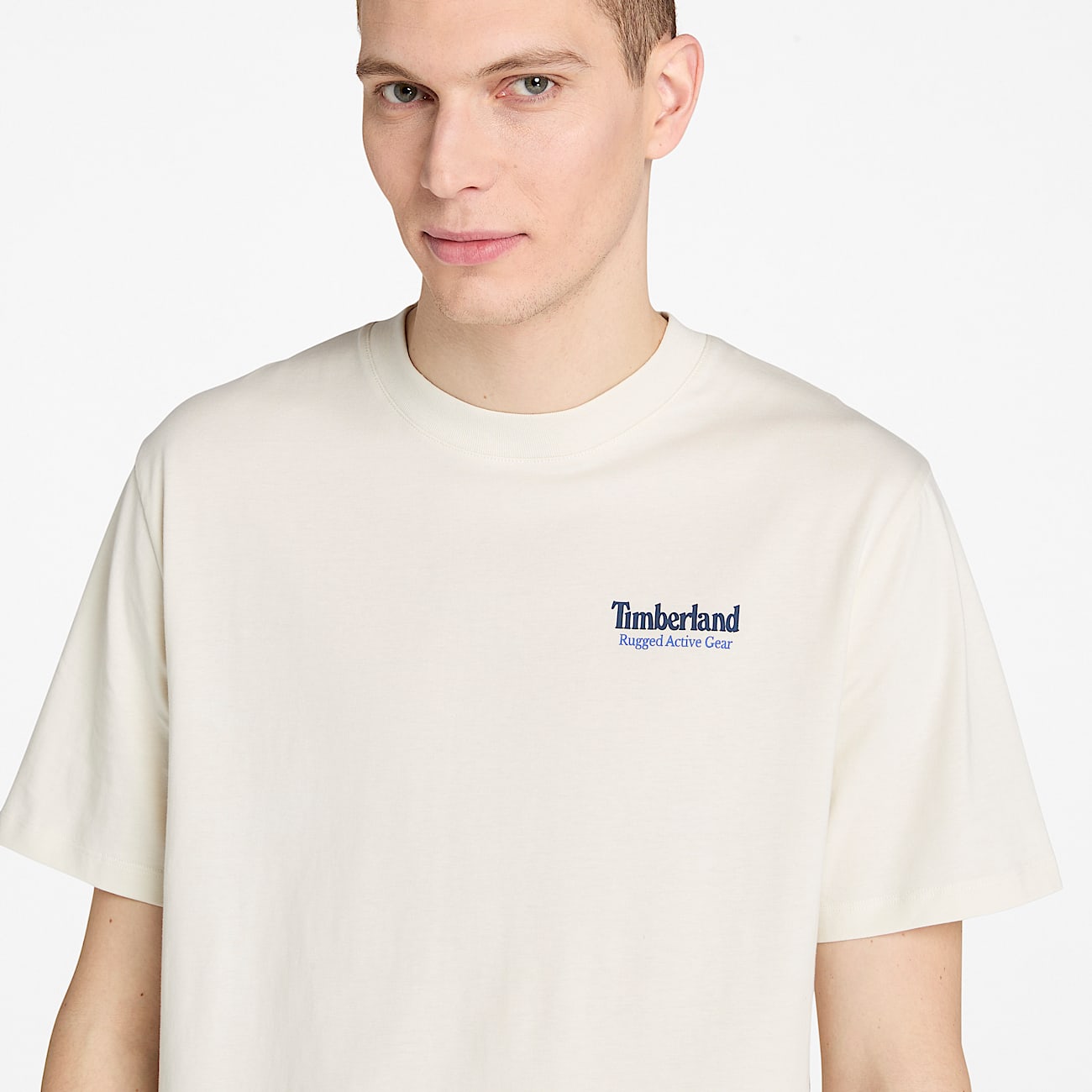 Tshirt avec dessin Rugged Active Gear au dos pour hommes TBL Blanc dpoque ALT2