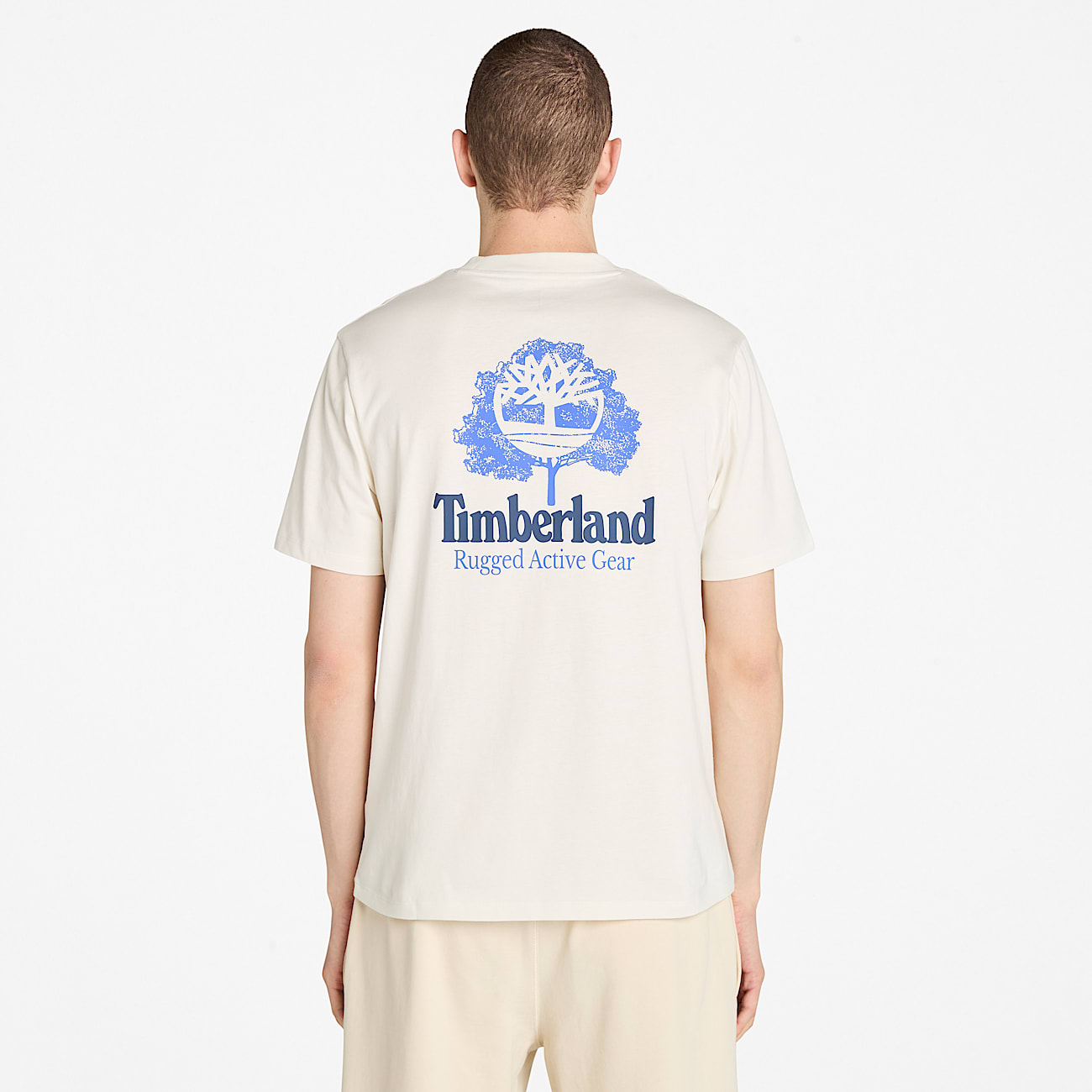 Tshirt avec dessin Rugged Active Gear au dos pour hommes TBL Blanc dpoque ALT9