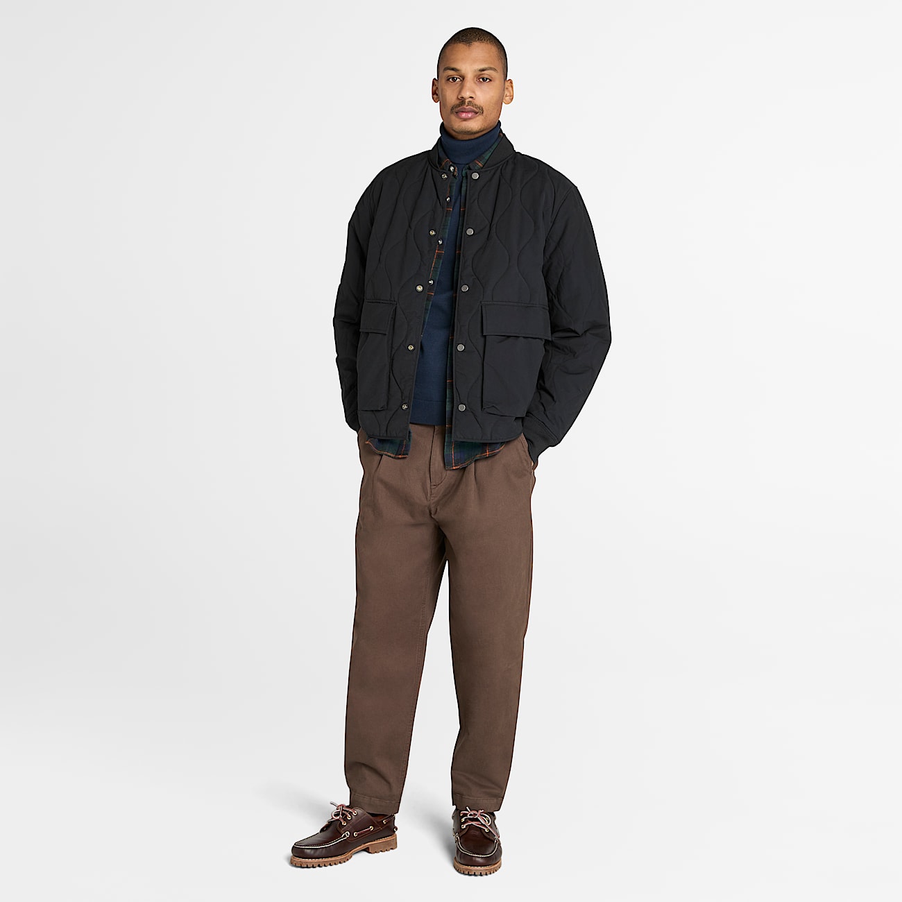 Mens Quilted Jacket TBL Black ALT1