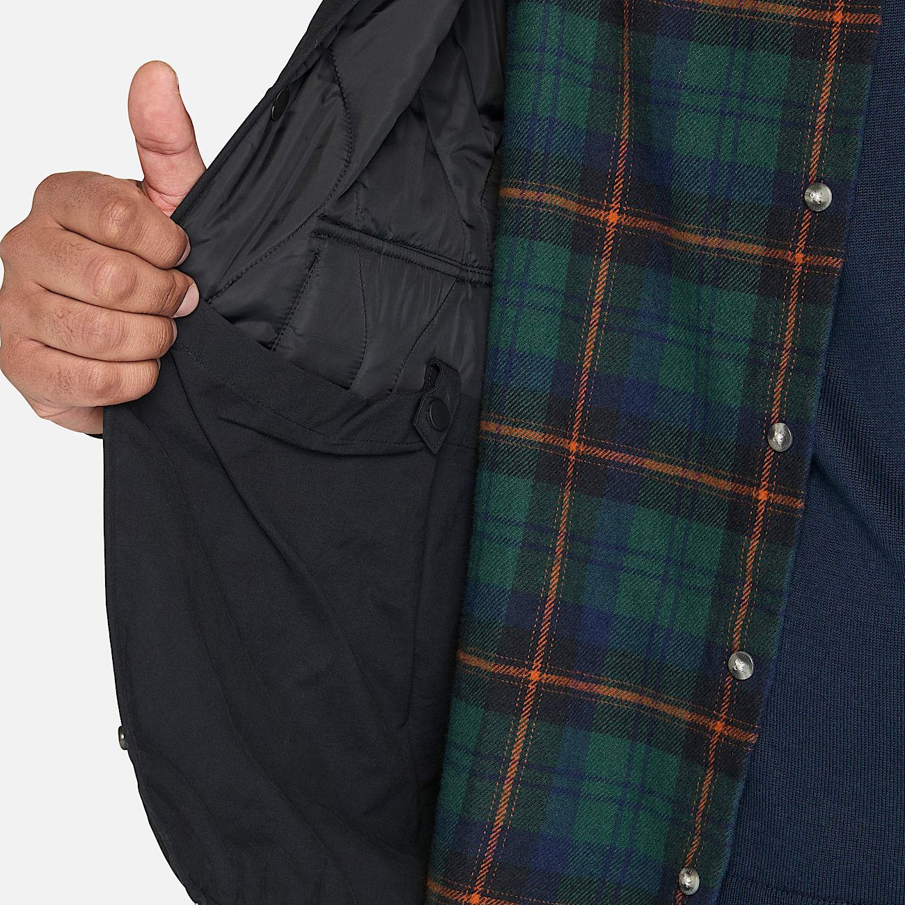 Mens Quilted Jacket TBL Black ALT2