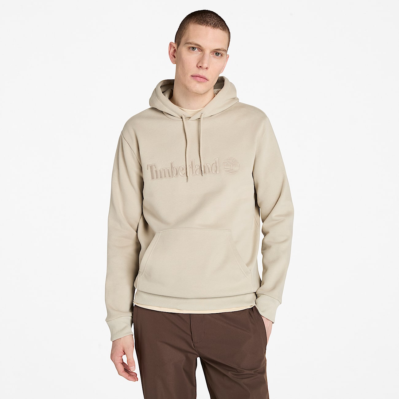 Mens Hampton Hoodie TBL Taupe HERO