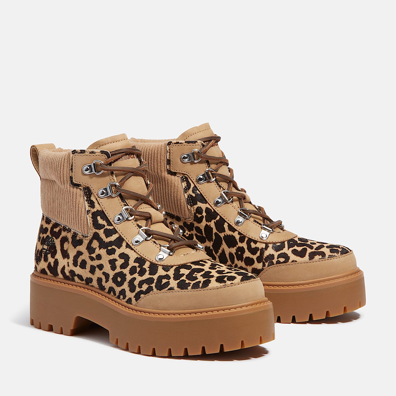 Womens Stone Street Platform Hiker Boot TBL Leopard PrintBeige Nubuck ALT4