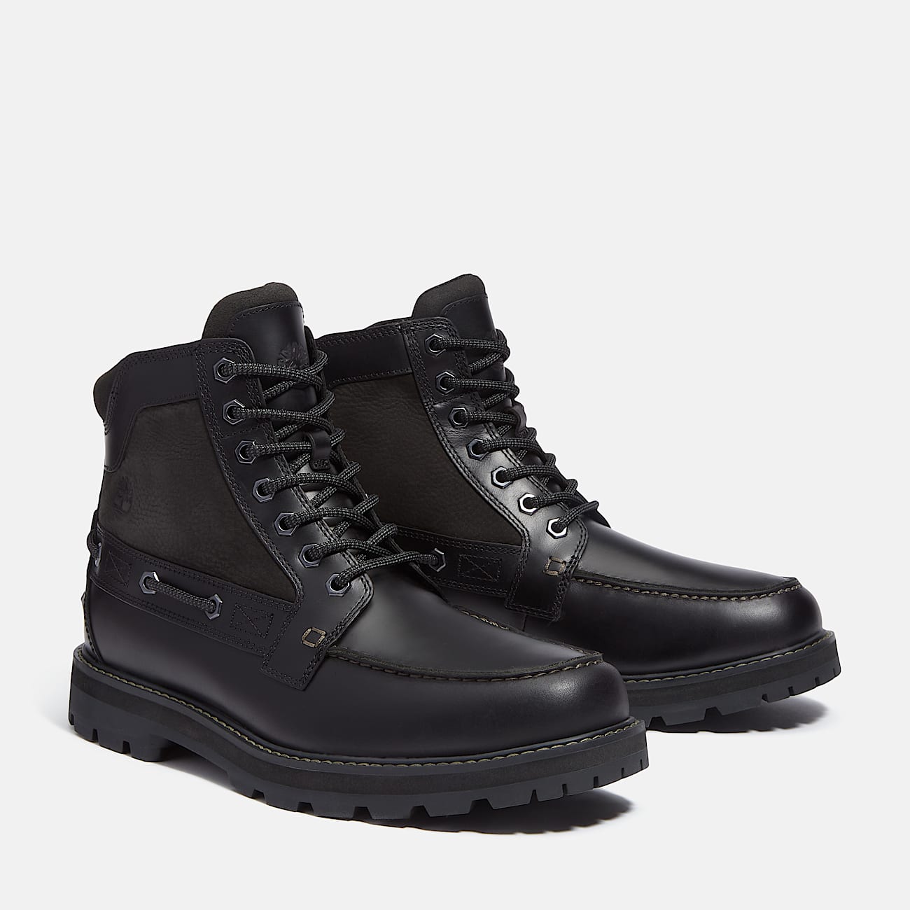 Botte Britton Road  bout mocassin pour hommes TBL Cuir pleine fleur noir ALT4