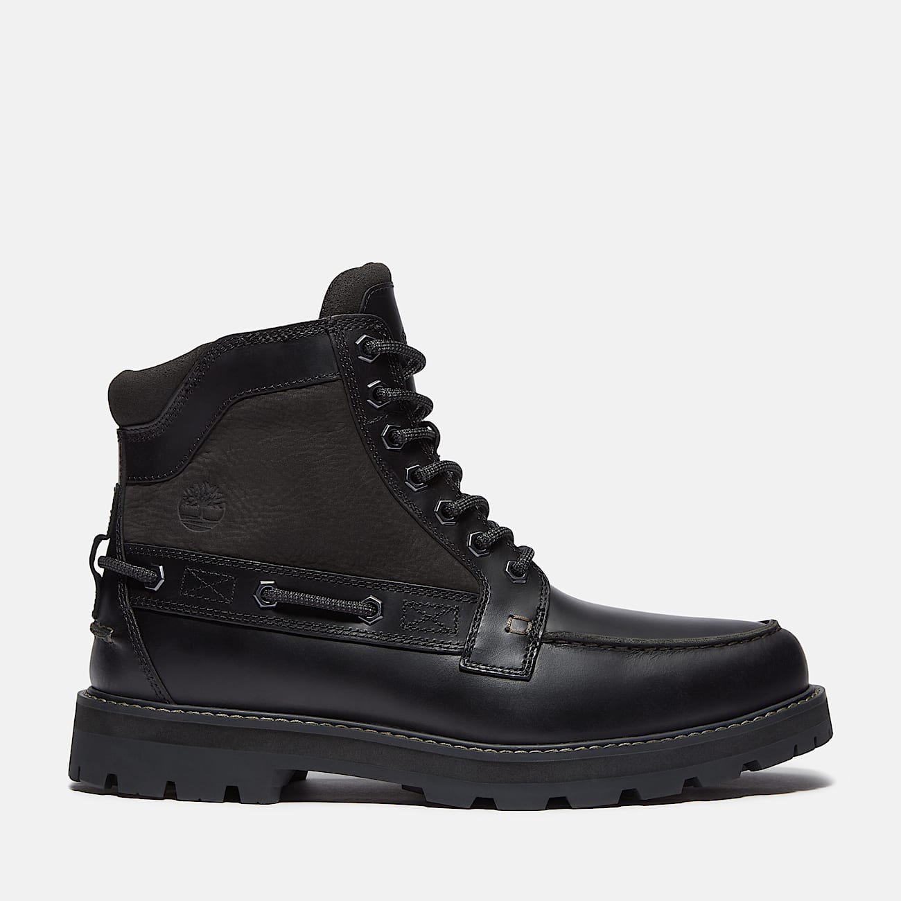 Botte Britton Road  bout mocassin pour hommes TBL Cuir pleine fleur noir HERO