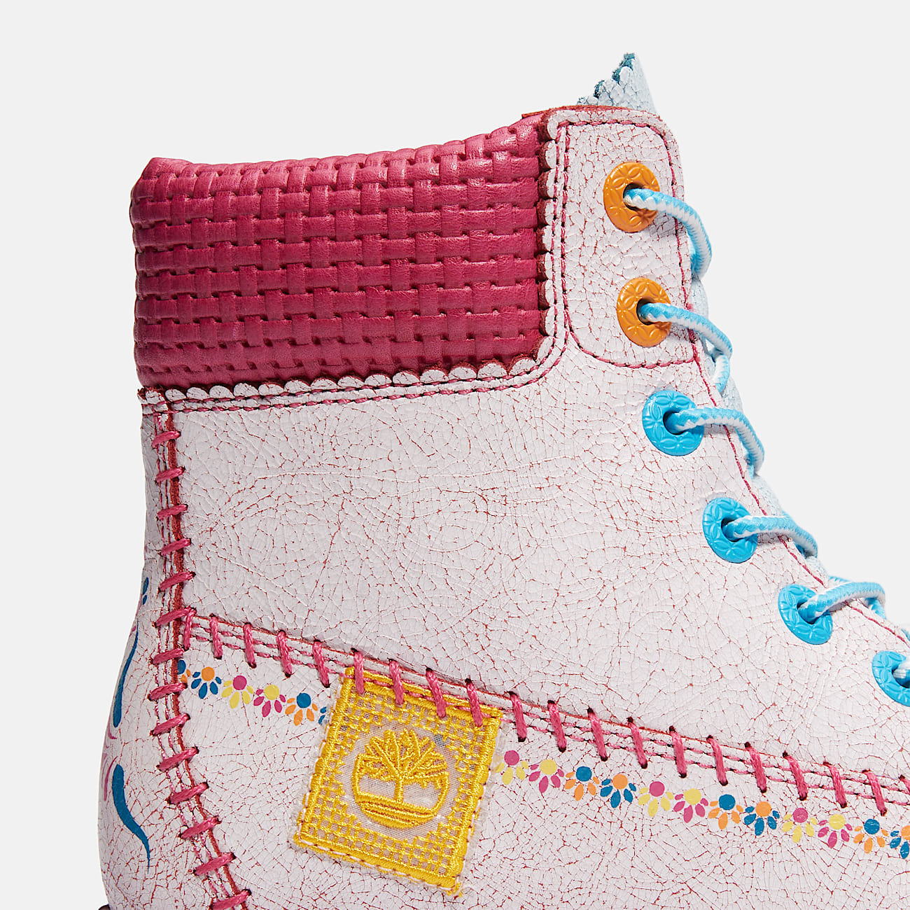 Womens Dia de Muertos 6Inch Premium Boot TBL White FullGrain ALT7