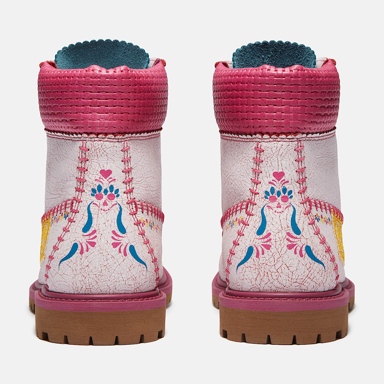 Womens Dia de Muertos 6Inch Premium Boot TBL White FullGrain ALT5