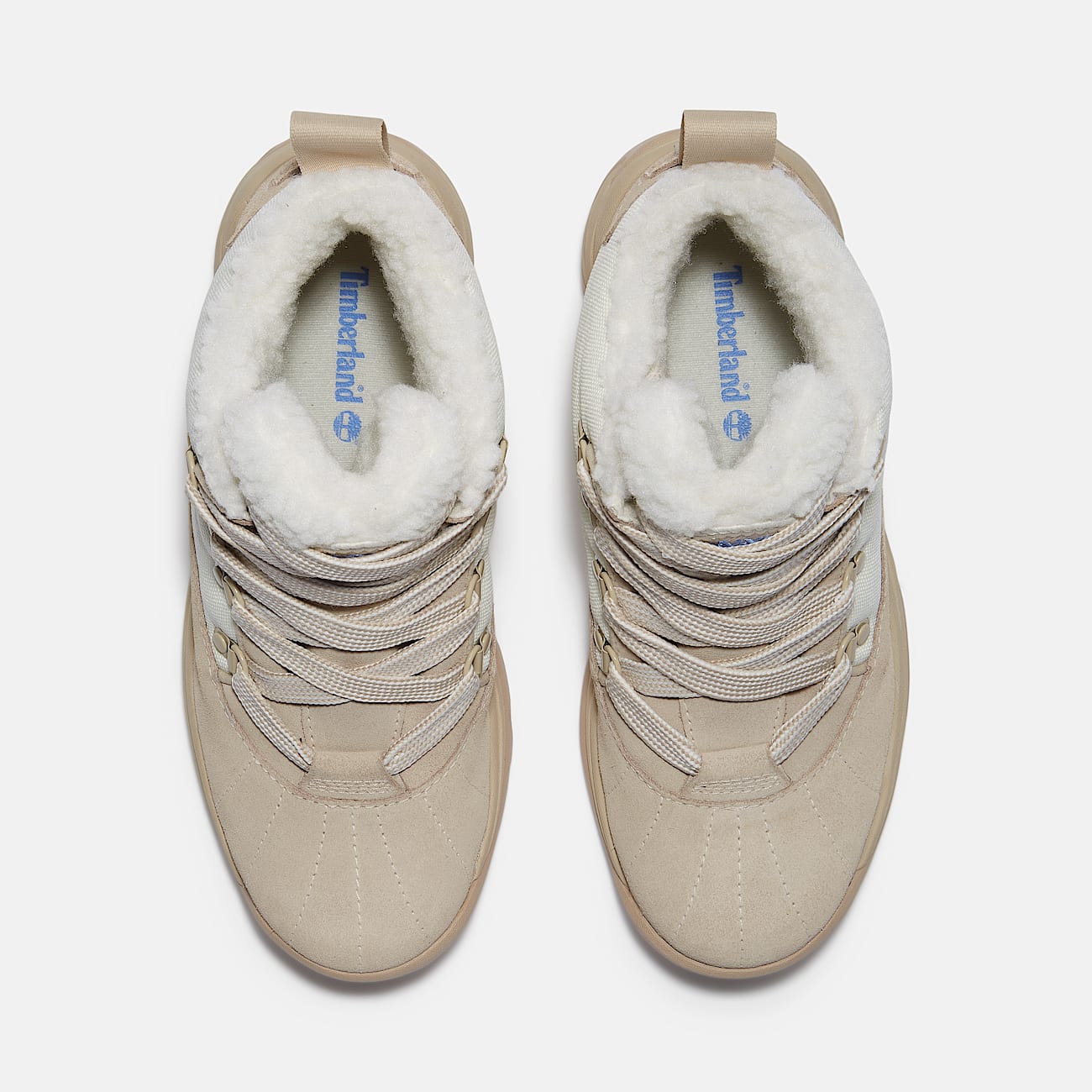 Womens White Ledge Waterproof Snow Boot TBL Light Beige Suede ALT2