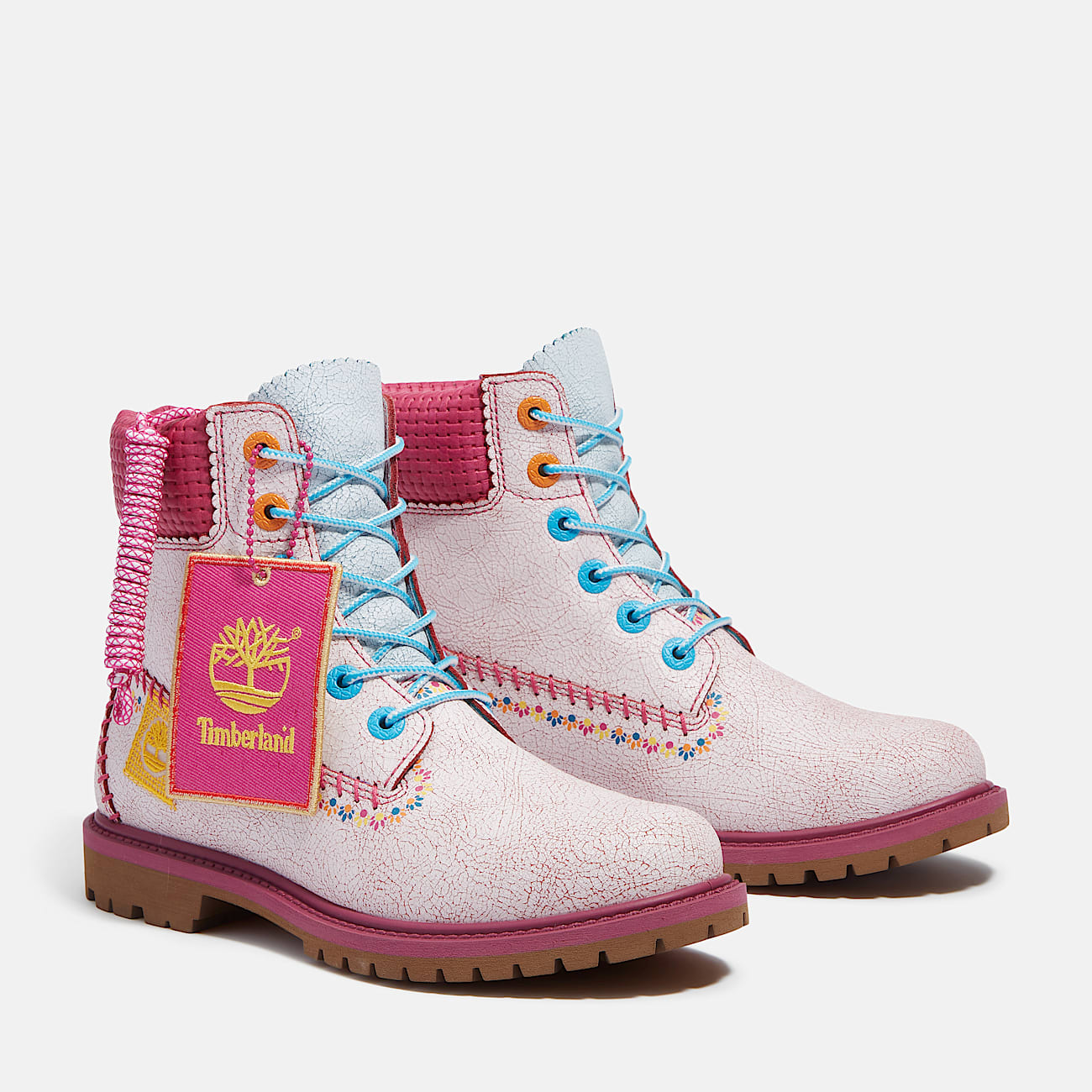 Womens Dia de Muertos 6Inch Premium Boot TBL White FullGrain ALT4