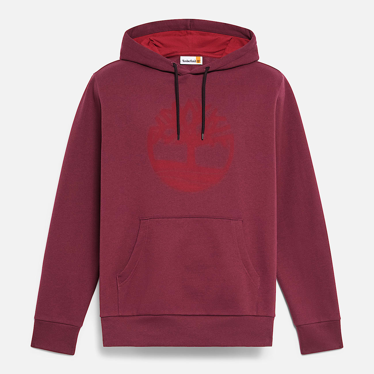 Mens Northwood Tree Logo Brushed Back Hoodie TBL Burgundy ALT10