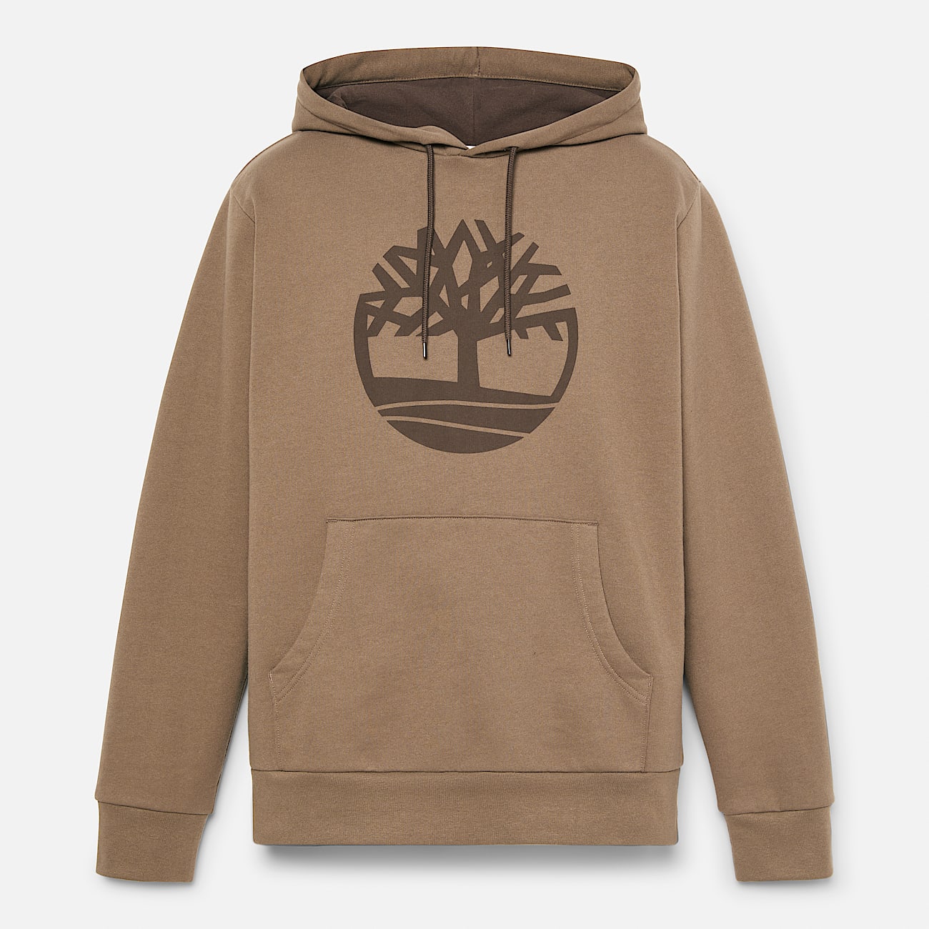 Mens Northwood Tree Logo Brushed Back Hoodie TBL Medium Brown ALT10